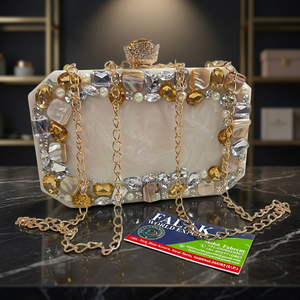 Bolso Bandolera de Resina Ecológica de Lujo, Personalizado, con Pedrería, Metálico, para el Día de la Madre, Bodas, Pintado a Mano, Superventas - Product Image 1