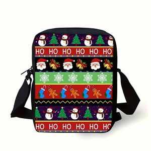 Sac de messager de la série de Noël sac de changement à double usage sac à bandoulière dessin animé motif bonhomme de neige de Noël - Product Image 2