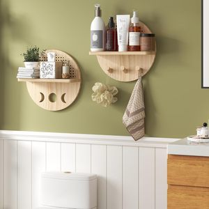 JUNJI-<span class=keywords><strong>Estantes</strong></span> flotantes de madera de 3 piezas <span class=keywords><strong>para</strong></span> colgar en la pared, estante de hierro de plástico metálico <span class=keywords><strong>para</strong></span> uso doméstico <span class=keywords><strong>para</strong></span> cocina, especias, ropa - Product Image 4