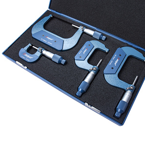 Dasqua 0-100Mm 4 Stuks Buiten Micrometer Set 0-25Mm 25-50Mm 50-75Mm 75-100Mm Mechanische Externe Micrometer Set - Product Image 2