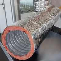 Conduit flexible en aluminium isolé renforcé de fil de ressort Retekool de 8 pouces pour les systèmes de ventilation HVAC