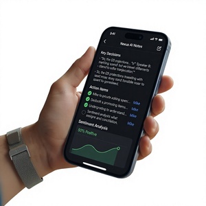Application d'assistant de réunion AI pour la prise de notes, la capture des réunions, la transcription des conversations, la génération de résumés, des points d'action, compatible multi-OS Mac - Product Image 1