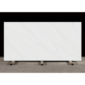 Премиальная белая кварцевая плита Calacatta Statuario Long Vine из искусственного камня, большая плита для кухонных и сантехнических столешниц, цельная поверхность - Product Image 3