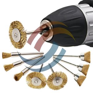 <span class=keywords><strong>Mini</strong></span> outil rotatif en cuivre à tige de 3mm, fil d'acier, <span class=keywords><strong>perceuse</strong></span> <span class=keywords><strong>Dremel</strong></span>, meule de polissage, brosse en forme de T Accessoires OEM MERACLY KC0893 - Product Image 1