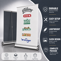 Mini Bannières Rétractables Personnalisées A3/A4, Enrouleurs Publicitaires Colorés pour Salons Professionnels avec Cadre en Aluminium