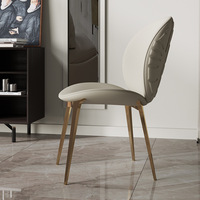 Chaises de salle à manger modernes, chaise de salle à manger de luxe en acier inoxydable pour meubles de réception de mariage d'hôtel à domicile