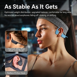 Écouteurs sportifs à conduction osseuse étanches IPX8 avec boîtier en silicone, casque ouvert BT5.4 sans fil pour la natation - Product Image 6