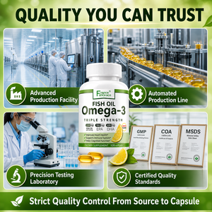 Oméga 3 Triple Force 2500mg – Huile de Poisson en Gélules Molles (120 unités) pour la Santé du Cerveau, des Articulations, des Yeux et du Cœur – Complément Alimentaire pour Hommes et Femmes - Product Image 1