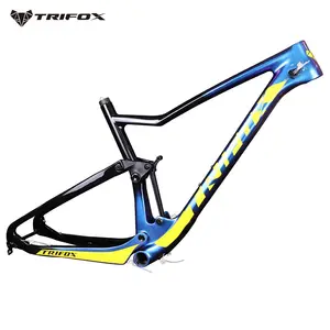 Trifox 27.5 " / 29" पूर्ण निलंबन पर्वत बाइक फ्रेम 29er एमटीबी साइकिल T800 कार्बन फ्रेम के माध्यम से धुरा 12x148 साइकिल फ़्रेमसेट