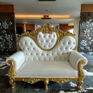 أريكة جلدية فاخرة مزدوجة على شكل قلب للزفاف مع إطار خشبي للاستخدام في الفنادق والنوادي الليلية - Product Image 2