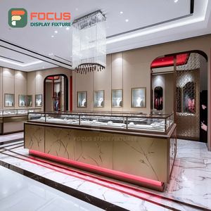 High Visibility Custom Jewelry Display Cabinet Manufacturer Wood Frame Commercial Store Showcase Cabinet - Product Image 5
