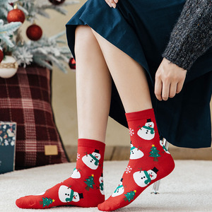 Chaussettes <span class=keywords><strong>de</strong></span> <span class=keywords><strong>Noël</strong></span> fantaisie pour femmes, 5 doigts, motif lettres, sublimation, qualité supérieure, très populaires, vente en gros - Product Image 4