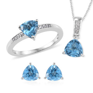 Conjuntos de <span class=keywords><strong>bisutería</strong></span> para mujer Conjunto de joyería Azul claro Dama DE HONOR Conjunto de joyería de 3 <span class=keywords><strong>al</strong></span> <span class=keywords><strong>por</strong></span> <span class=keywords><strong>mayor</strong></span> - Product Image 2