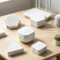 Boîtier de capteur intelligent en plastique blanc sur mesure moulé par injection, boîtier d'appareil IoT, boîte électronique OEM ODM