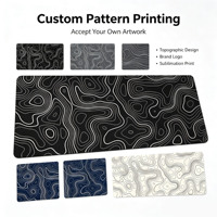 Tapis de Souris Gaming Très Vendu, Tapis de Souris Topographique de Haute Qualité, Grand Tapis de Bureau Imperméable, Tapis de Bureau Personnalisé Style Minimaliste
