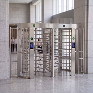 Torniquete de Altura Completa con Recubrimiento en Polvo, Lector RFID de Reconocimiento Facial de Alta Resistencia para Seguridad en Entradas de Parques Industriales - Product Image 1