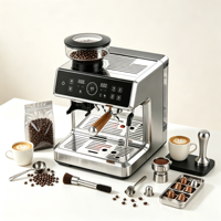 Cafetera Automática Inteligente Anbolife con Pre-infusión, Pantalla Táctil, Tanque de Leche Integrado, Molinillo Cónico, WiFi, OEM