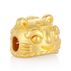 Dije de Oro Sólido de 24K, 0.35g, 5D, con Forma de Tigre Chino y el Carácter Chino, Accesorios de Joyería Fina - Product Image 2