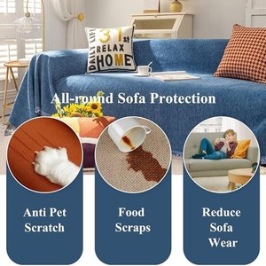 <b>Sofa</b> <b>Cover</b> Chenille Solid Color 145-185CM Full Coverage Modern Minimalist All Season Slipcover - Product Image 3