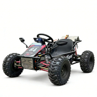 Nouveau Design en Promotion : Karts à Pédales 212cc 4 Temps avec Sièges Réglables, Marche Arrière, Phares Avant, Vitesse Maximale 85km/h, Voiture de Drift à Essence