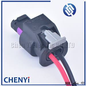 2ขา AMP หัวฉีดน้ำมันเชื้อเพลิงอัตโนมัติสายเชื่อมต่อเซ็นเซอร์รับแรงกระแทกกันน้ำปลั๊ก0-2112986-1 1-1718643-1 4F0973702 4F0 973 702 - Product Image 3