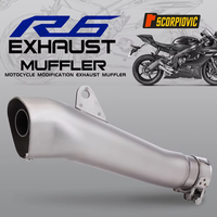 Nouvel échappement de moto en fibre de carbone et acier inoxydable pour R1200GS Torch Escape Muffler Bleu