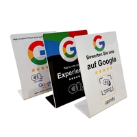 Sans contact Google Map Review Nfc Tap Stand Logo personnalisé Qr Code Scanning Table Menu Display Stand