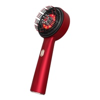 Nouvelle Brosse de Massage Électrique USB à Technologie de Lumière Rouge pour le Cuir Chevelu, Liquide Conducteur, Multifonction Anti-Chute de Cheveux, Nourrissante