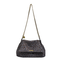 Nouveauté 2026 : Sac fourre-tout en daim imprimé léopard pour femme, grande capacité, sac à bandoulière vintage avec chaîne, sac à main décontracté et tendance pour usage quotidien