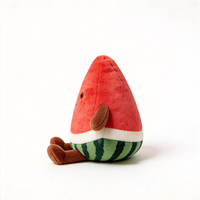 Peluche Pastèque Rouge Personnalisée, Adorable Jouet en Peluche Fruit pour Enfants, Peluche Pastèque Douce et Populaire