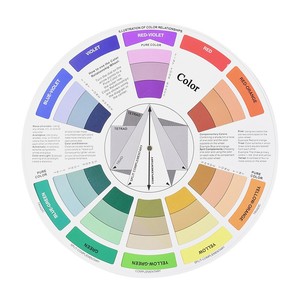 Tarjeta de colores circular de 23,5 cm, guía de combinación de colores para pintura en aerosol, diseño artístico - Product Image 2