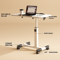 Bureau d'ordinateur moderne et simple, petit bureau portable, mini bureau ou table d'étude, bureau de maison ou de bureau