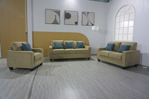 Vải Lanh Màu Vàng Văn Phòng Phẩm 3 + 2 + 1 Sofa Set Hot Bán Mới Nhất Thiết Kế Hiện Đại Đồ Nội Thất Phòng Khách Sofa Với 6 Đệm - Product Image 6