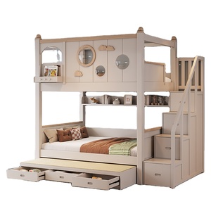 <span class=keywords><strong>Letto</strong></span> <span class=keywords><strong>a</strong></span> castello di Design moderno con scaletta scorrevole ed elementi decorativi per le camere dei bambini - Product Image 3