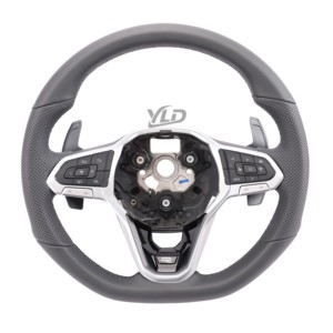 <span class=keywords><strong>Volante</strong></span> con Pantalla LED Personalizada YLD para VW <span class=keywords><strong>Golf</strong></span> <span class=keywords><strong>GTI</strong></span> R MK7 MK7.5, Diseño en Forma de D de Fibra de Carbono Forjada - Product Image 6
