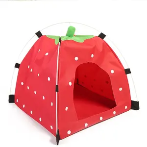 Cuccia per animali domestici con frutta creativa del fumetto tenda rimovibile e lavabile cuccia per cani e gatti inverno caldo forniture per animali domestici di moda