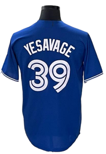 Jersey de Béisbol <span class=keywords><strong>Azul</strong></span> Completo con Costuras Toronto 2026 para Hombre # 27 Guerrero Jr # 11 Bichette # 30 Camisetas de Béisbol de Poliéster Kirk para Jugadores - Product Image 4