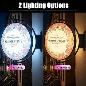 Personnalisé, imperméable, double face, 360° °   Enseignes lumineuses rotatives, boîtes lumineuses publicitaires pour café, bar, salon de coiffure, salon de beauté - Product Image 5