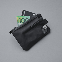 Pochette utilitaire mini noire résistante à l'eau avec logo personnalisé, en tissu Ripstop, double compartiment de rangement, mousqueton, service OEM pour accessoires EDC