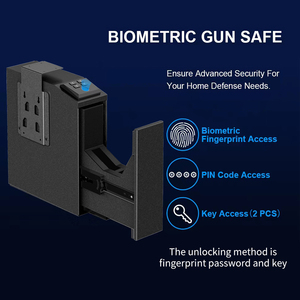 सुविधा स्टोर के लिए उच्च गुणवत्ता वाली बंदूक सुरक्षित बॉक्स-बैंक होम डेस्क घुड़सवार बंदूक सुरक्षित बॉक्स स्टील सुरक्षा सुरक्षित फिंगर प्रिंट - Product Image 5