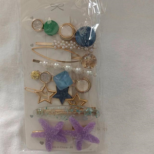 Presilhas de cabelo acrílicas para mulheres e meninas, presilhas de cabelo com laços de flores e acessórios para cabelo, conjunto com 8 peças por atacado - Product Image 5