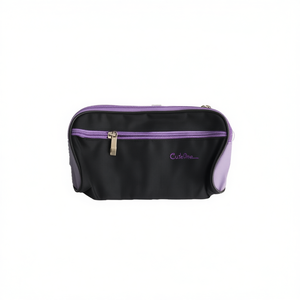 MNJ Toiletry Bag 25506 Purple Black Zippered Cosmetic Case 12Pcs Pack - Product Image 1