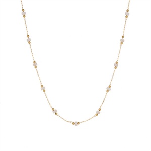 Handmade Ocean Style <b>Titanium</b> Gold Plated Elegant Choker <b>Chain</b> White Shell Beaded Collarbone Necklace - Product Image 1