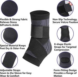 Soporte <span class=keywords><strong>de</strong></span> tobillo para hombres <span class=keywords><strong>Tobillera</strong></span> con correa ajustable para alivio <span class=keywords><strong>de</strong></span> la fascitis <span class=keywords><strong>Esguince</strong></span> - Product Image 6