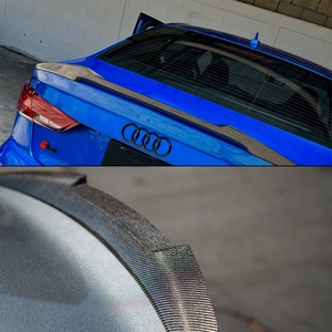 สปอยเลอร์หลังทรงรังผึ้งคาร์บอนสไตล์ M4 สำหรับรถ A3 S3 RS3 8V ลิมูซีนซีดาน ปี 2013-2020 - Product Image 6