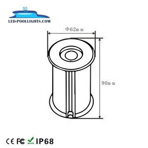 IP68 không thấm nước 12V 1W 3W Mini LED hồ bơi đèn recessed LED dưới nước tại chỗ ánh sáng dưới lòng đất - Product Image 6