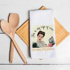 ตลก Retro แม่บ้านผ้าเช็ดครัวตลกของขวัญพิธีขึ้นบ้านใหม่วาฟเฟิลชาผ้าขนหนู - Product Image 5