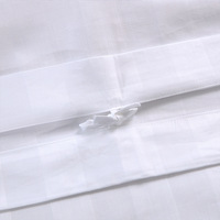 Literie de lit blanc 100% coton, vente en gros, qualité supérieure, pour hôtel, 300T 200tc