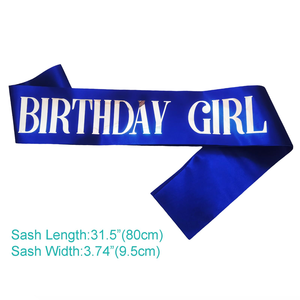 Écharpe en satin multicolore personnalisée Joyeux Anniversaire pour reine de la fête, accessoire photo et décoration de fête - Product Image 4