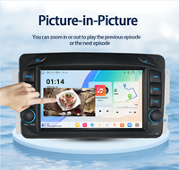 Radio de Coche Android 2Din de 7 Pulgadas, Reproductor Multimedia de Video, GPS, Carplay, 4G, RDS, Compatible con Mercedes Benz W209